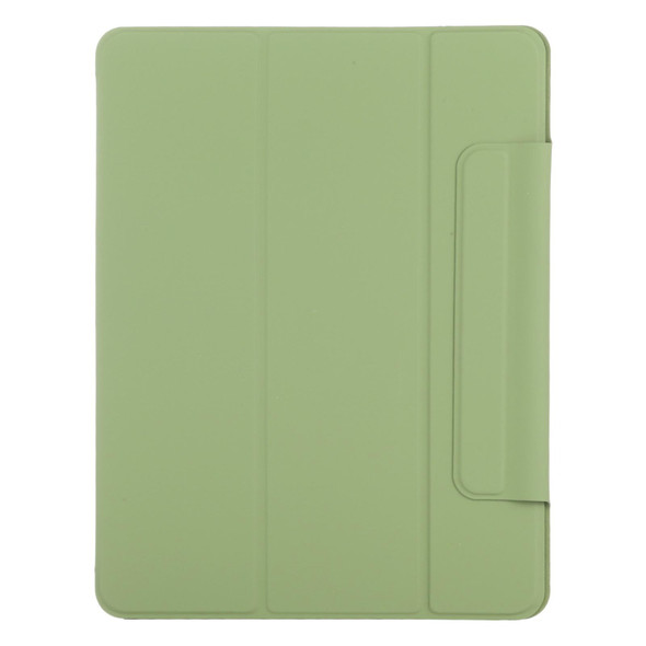 iPad Pro 12.9 inch (2020) Horizontal Flip Ultra-thin Double-sided Clip Fixed Buckle Magnetic PU Leather Tablet Case With Three-folding Holder & Sleep / Wake-up Function(Grass Green)
