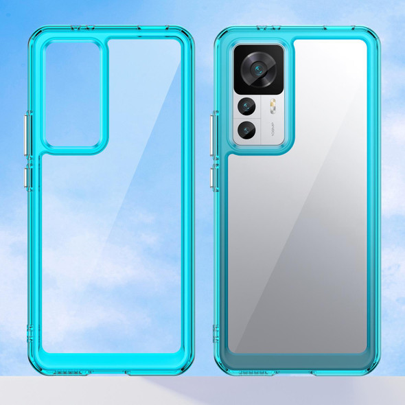 Xiaomi Redmi K50 Ultra/Xiaomi 12T/Xiaomi 12T Pro Colorful Series Acrylic + TPU Phone Case(Transparent Blue)