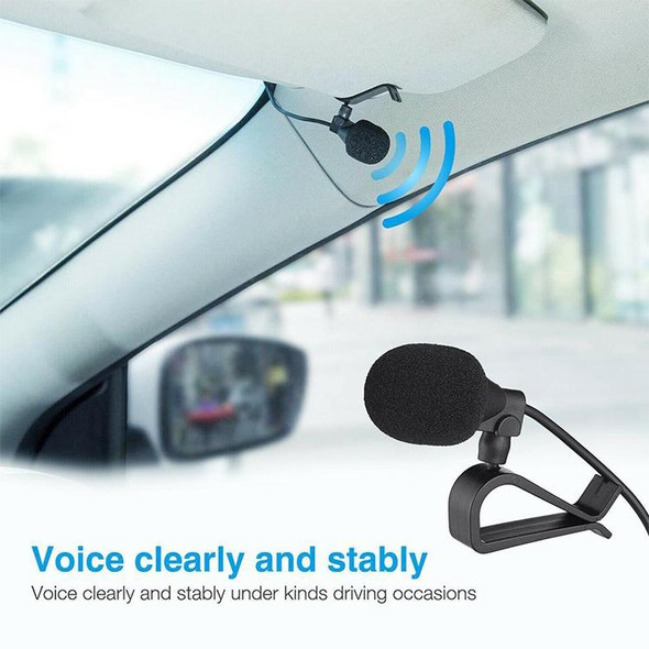 ZJ015MR Mono 2.5mm Straight Plug Car Navigation DVD External Paste Microphone, Length: 3m