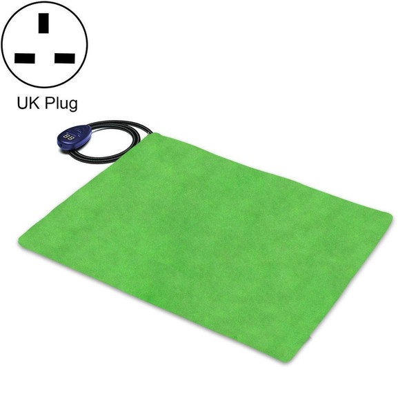 40x30cm Green 12V Low Voltage Multifunctional Warm Pet Heating Pad Pet Electric Blanket(UK Plug)