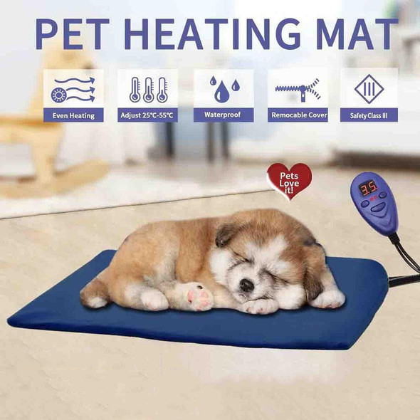 40x30cm Coffee 12V Low Voltage Multifunctional Warm Pet Heating Pad Pet Electric Blanket(UK Plug)