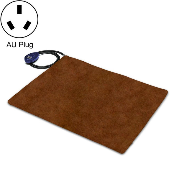 40x30cm Coffee 12V Low Voltage Multifunctional Warm Pet Heating Pad Pet Electric Blanket(AU Plug)