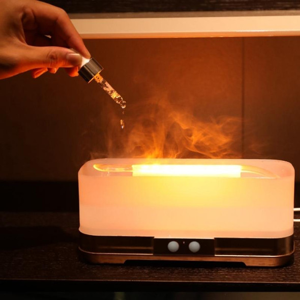 350ml Simulated Flame Aromatherapy Humidifier With Timing Function(Gold)