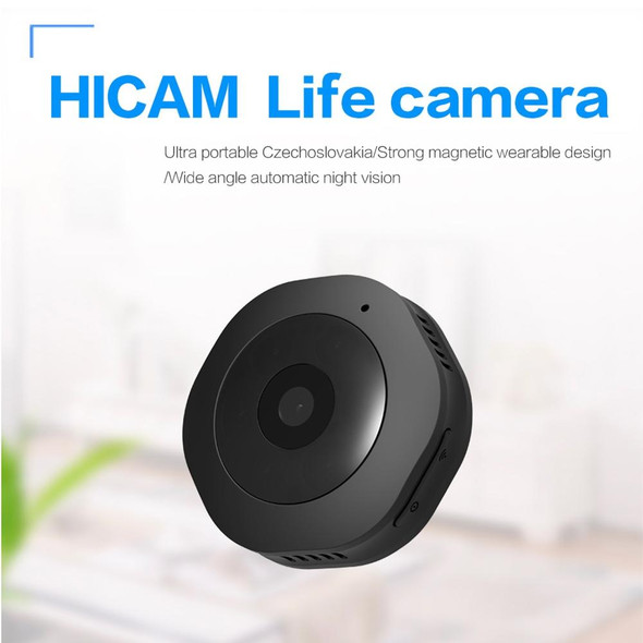H6 Mini HD 1280 x 720P 120 Degree Wide Angle Wearable Smart Wireless WiFi Surveillance Camera, Support Infrared Night Vision & Motion Detection Recording & 15-25m Local Monitoring & Loop Recording &