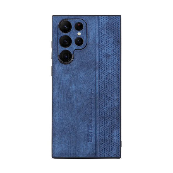 Samsung Galaxy S22 Ultra 5G AZNS 3D Embossed Skin Feel Phone Case(Sapphire Blue)