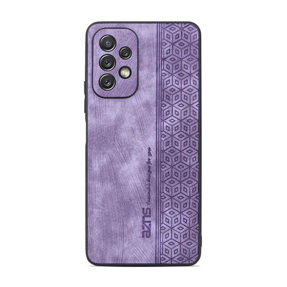 Samsung Galaxy A13 5G / A04 AZNS 3D Embossed Skin Feel Phone Case(Purple)
