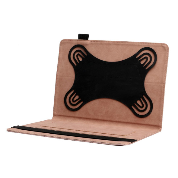 10 inch Life Tree Pattern Flip Universal Leatherette Tablet Case(Rose Gold)