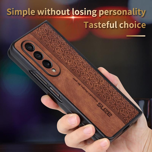 Samsung Galaxy Z Fold4 5G AZNS 3D Embossed Skin Feel Phone Case(Sapphire Blue)