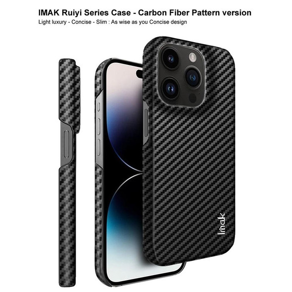 iPhone 14 Pro IMAK Ruiyi Series Carbon Fiber PU + PC Phone Case
