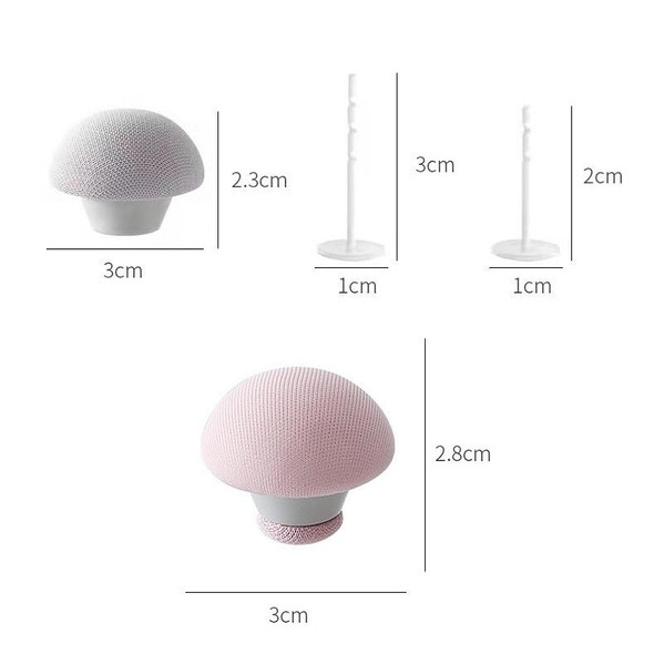 8 PCS Non-marking One-touch Unlocking Mushroom-shaped Quilt Fixer White+Glue Needle
