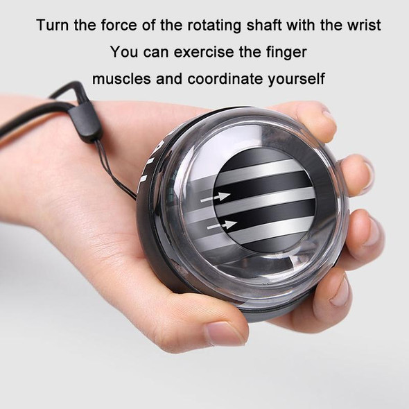 Magnetic Wrist Ball Gyro Training Decompression Fitness Device, Color: Black With Light