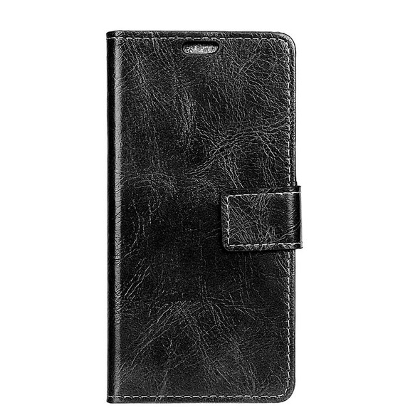 Asus ZenFone 4 Max ZC520KL Retro Crazy Horse Texture Horizontal Flip Leatherette Case with Holder & Card Slots & Wallet & Photo Frame(Black)