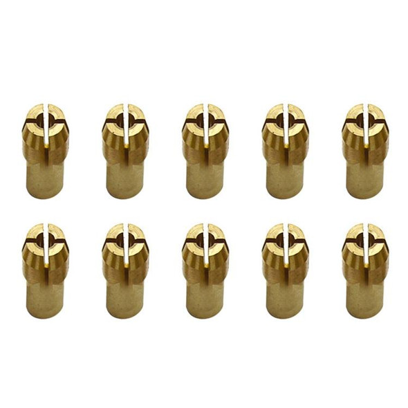 10 PCS Three-claw Copper Clamp Nut for Electric Mill FittingsBore diameter: 2.2mm