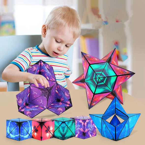 3D Magnetic Magic Cube - Transformable Puzzle with 70+ Shapes