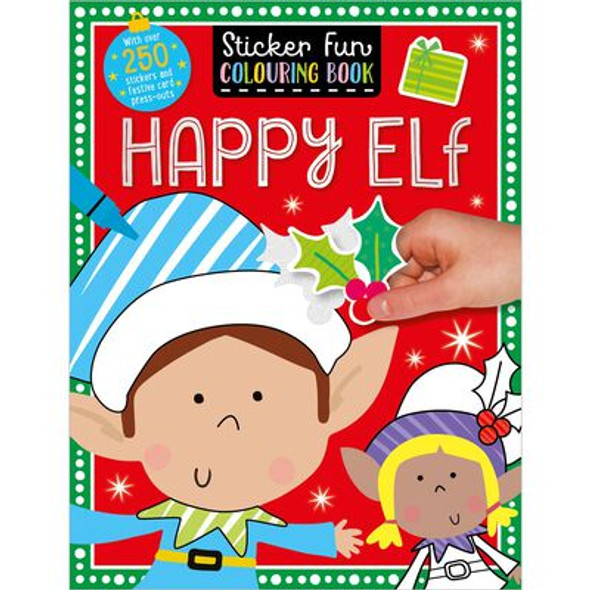 Happy Elf - Sticker Fun Colouring Book