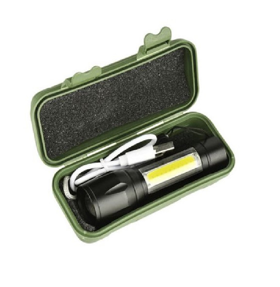 Rechargeable Torch Adjustable Zoom In Out USB Tactical Flashlight