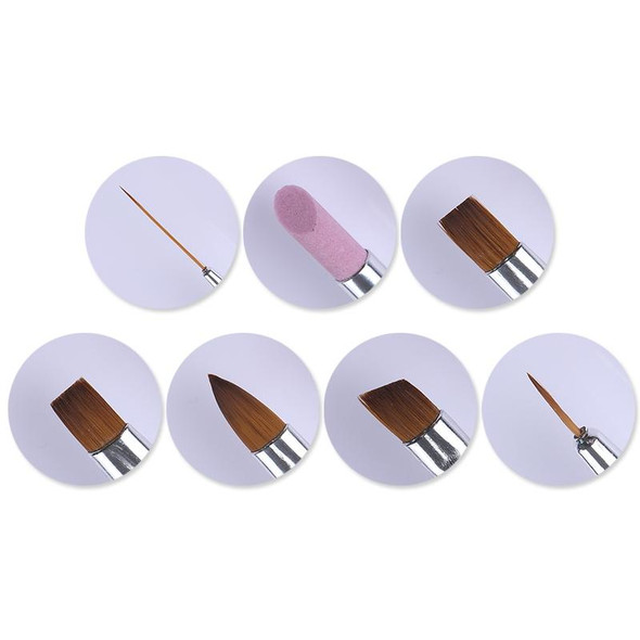 3 PCS Nail Brush Set Pink Handle UV Gel Lacquer Acrylic Painting Liner Pen Cuticle Remover Manicure Nail Art Tool