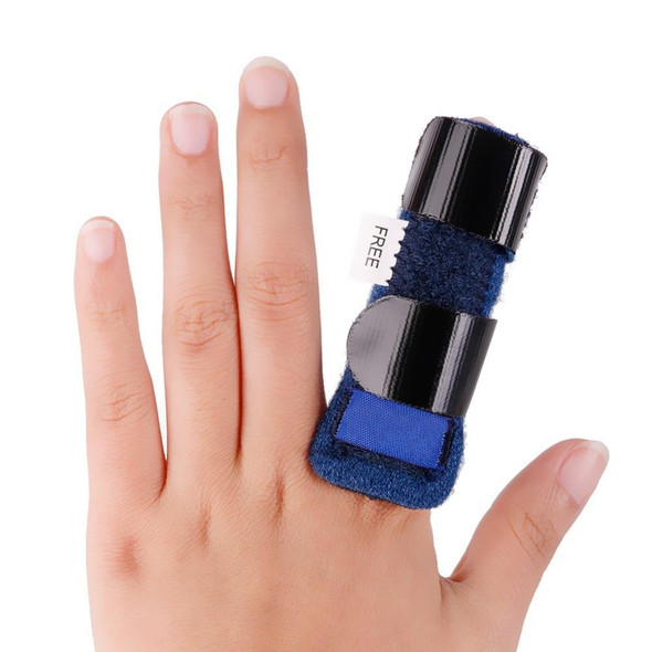 Aluminium Plate Finger Correction Sleeve Fixing Belt Finger Fracture Fixing Splint(Black)