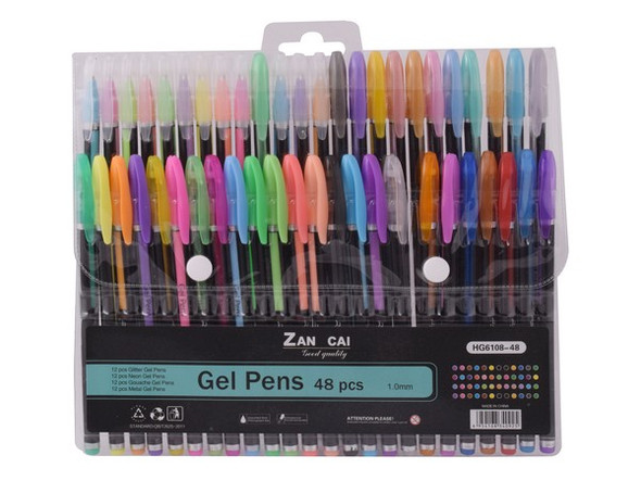 Shiny 48-Piece Gel Pens