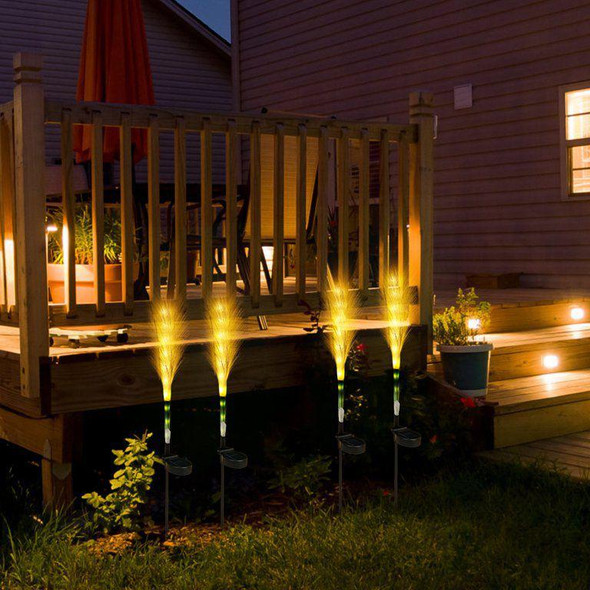 2 Piece Reed Solar Garden Lights - Waterproof & Elegant Design