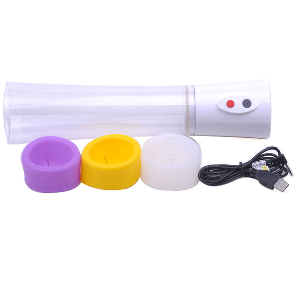 USB Rechargeable Penis Pump with 3 Silicone Rings