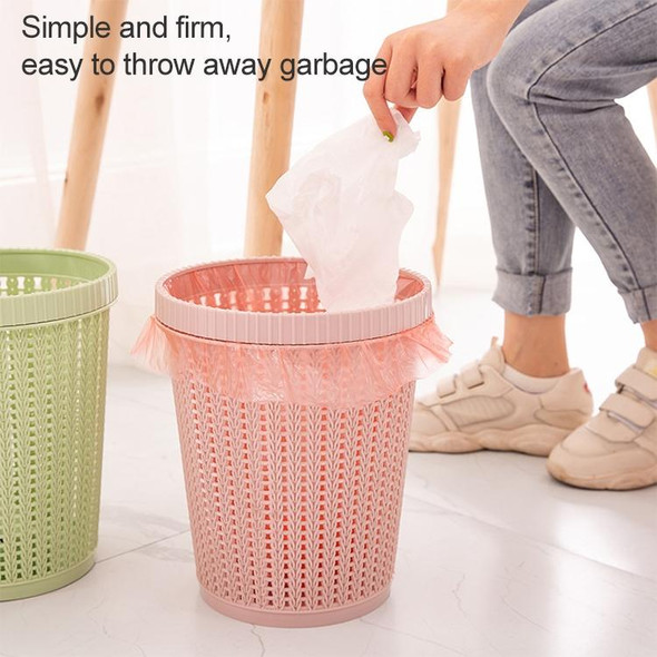5 PCS Household Removable Plastic Trash Bin Built-in Trash Bag Box(Pink)