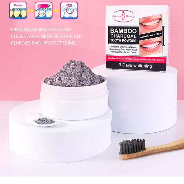 Combo Of 2  Bamboo Charcoal Teeth Powder