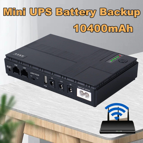 Multifunctional Mini DC UPS  - Black