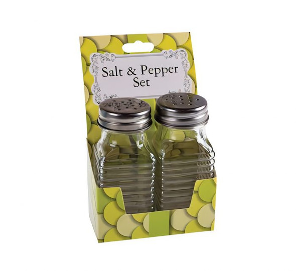 2pc Glass Condiment Shakers