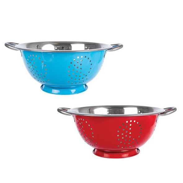 Colander Stainless Steel With Colour Base
