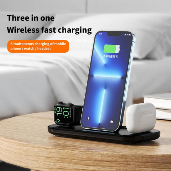 3-in-1 Portable Wireless Charger for Phones, Watches & Earbuds