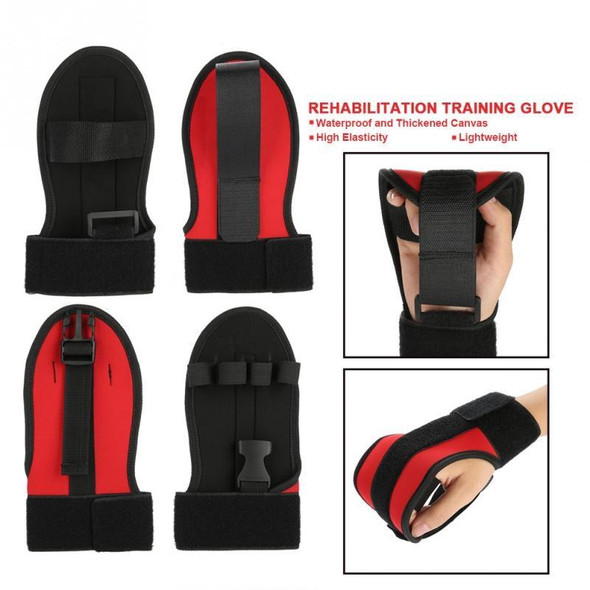 Rehabilitation Fixed Auxiliary Special Gloves Hemiplegia Training Equipment, Style:Paste Buckle Type