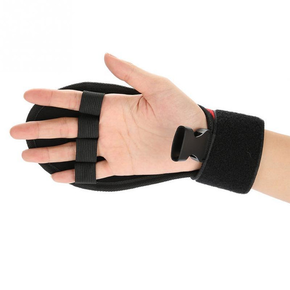 Rehabilitation Fixed Auxiliary Special Gloves Hemiplegia Training Equipment, Style:Buckle Type