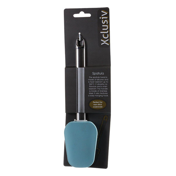Xclusiv Heat-Resistant Silicone Spatula with Stainless Steel Handle