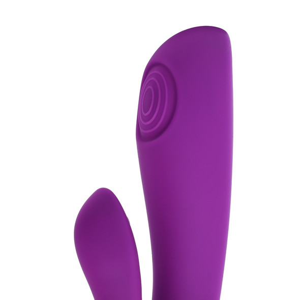 12 Speed Rechargeable Vibrator with Sucking Function Accessory - Purple