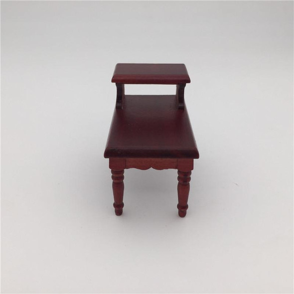 1:12 Dollhouse Toy Wooden Mini Vintage Mahogany Color Tea Table(Brown)