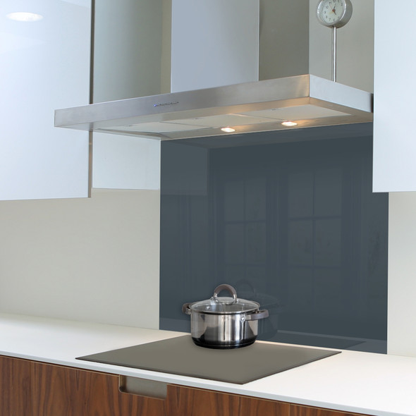 SPLASHBACK GLASS 898MM X 700MM HOB GREY BLUE