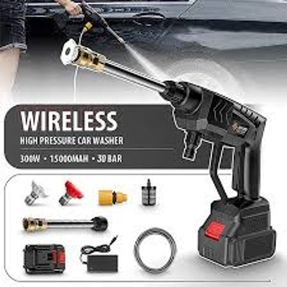 Wireless High-Pressure Hand-Held Cleaning Gun Car Washing Machine Set