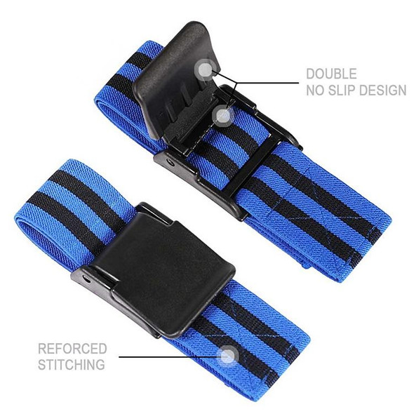 1 Pair Natural Latex Silk Elastic Band Arm Fitness Blood Flow Restriction Training Band, Size: 60 x 5cm(Blue)