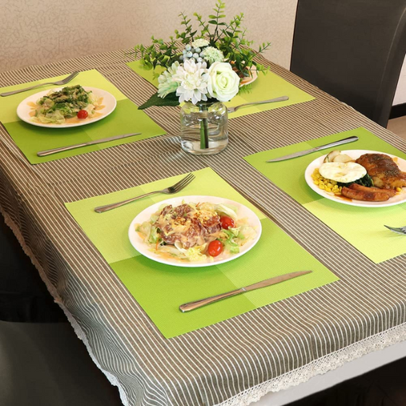 Elegant 4 Piece Dining Table Placemats - Easy to Clean
