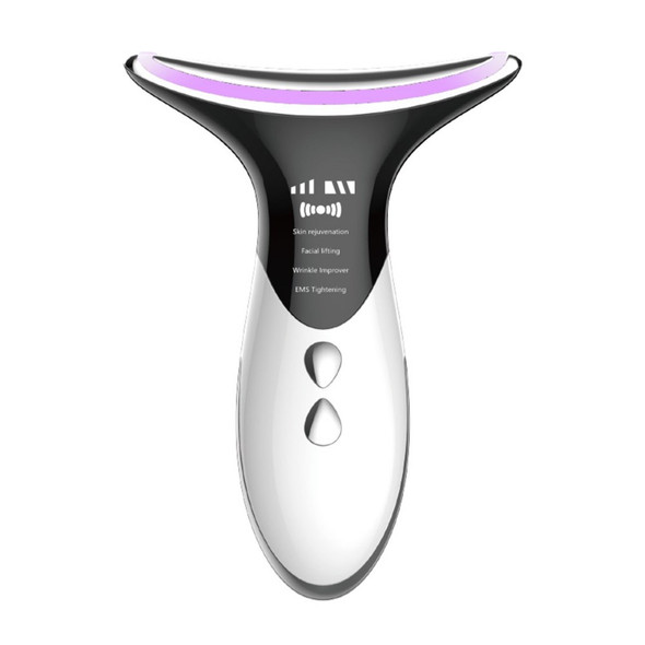 Facial Massager Neck Beauty Device Double Chin Reducer Therapy Skin Heat Vibration Massager for Neckline Jaw Face Chin