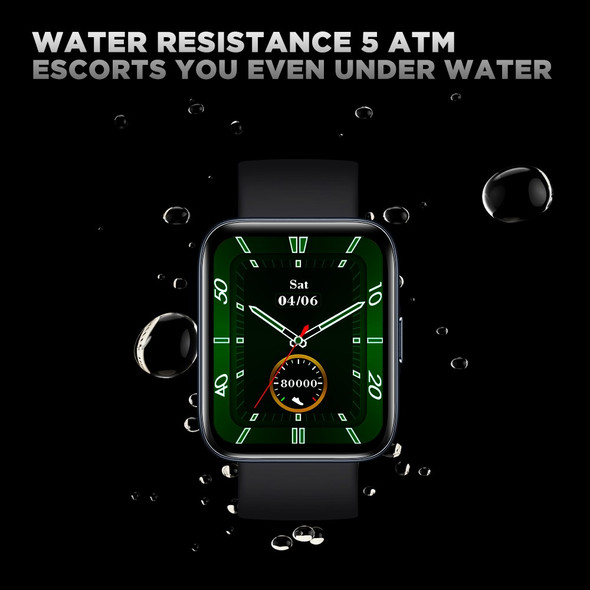 ZEBLAZE BEYOND 1.75 inch AMOLED Screen Smart Watch 5ATM Waterproof Sports Watch with Heart Rate/Sleep Monitoring - Black