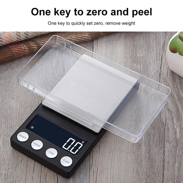 High-Precision Electronic Scale Mini Portable Jewellery Medicine Scale, Style:500g/0.01g