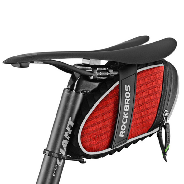 ROCKBROS C16 1L MTB Bike 3D Saddle Bag Waterproof Reflective Shockproof Cycling Bicycle Saddle Bag - Red