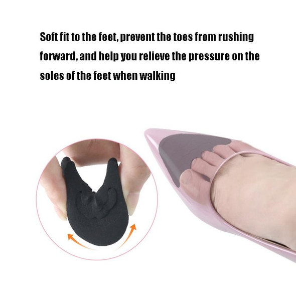 10 Pairs Thickened Reduced Size Detachable Corrugated Soft Summer Forefoot Pad Toe Plug, Random Color Delivery