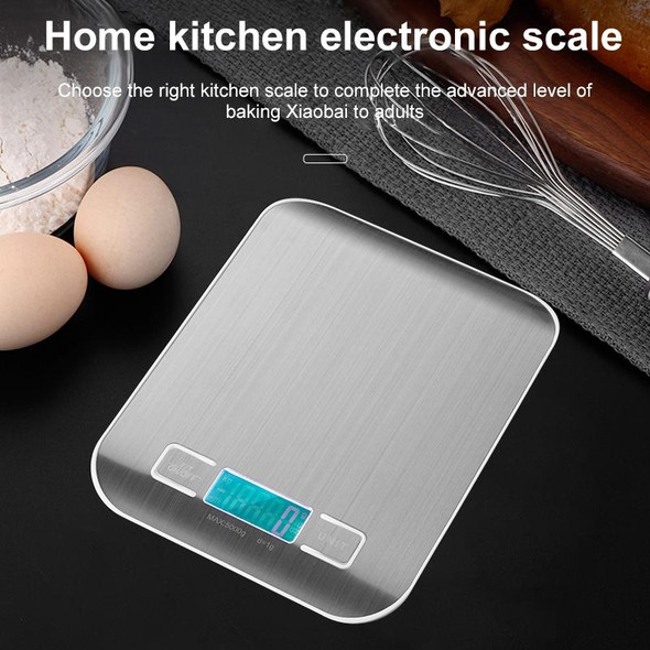 Stainless Steel Small Food Electronic Scale Kitchen Portable Baking Electronic Scale, Colour: 10kg/1g (Rechargeable White)