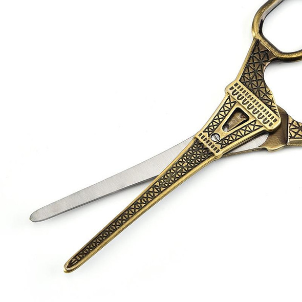 Stainless Steel Eiffel Tower Scissors Handmade Thread Tea Bag Scissors(Golden)