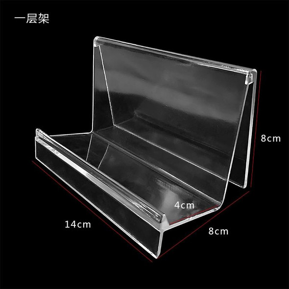 10 PCS Thickened Transparent Wallet Holder Plastic Phone Mask Display Stand Counter Display Stand,Specification: No. 4 1 Layer