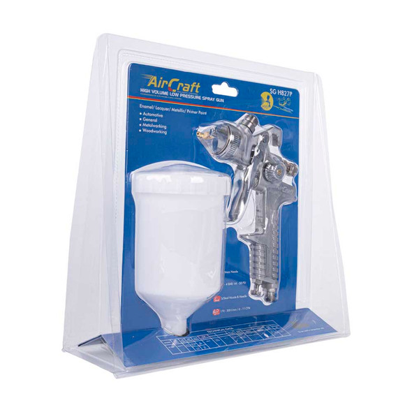 SPRAY GUN HVLP 1.4MM NOZZLE PLASTIC CUP BLISTER PACK