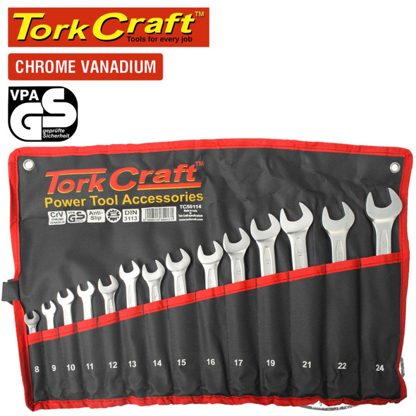 14PCS COMBINATION SPANNER SET 8-24MM